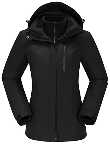 Ambayz Damen Skijacke 3-in-1 Wanderjacke mit...