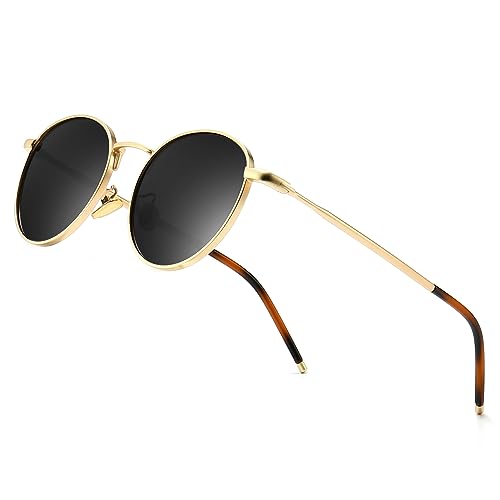 SUNGAIT Runde Vintage Polarisierte Sonnenbrille...