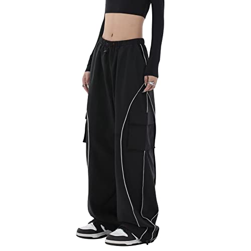 Sfit Damen Baggy Cargohose Low Waist Jogginghose...