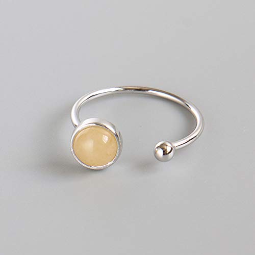 HGJH Damenringe, natürlicher Topas-Ring,...