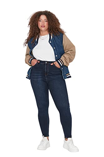 Trendyol Frauen Übergröße Hohe Taille Skinny...