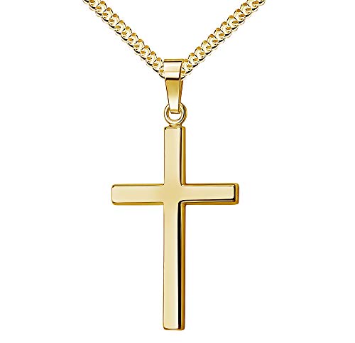 Kreuzkette Kreuz-Anhänger 585 Gold Goldkreuz für...