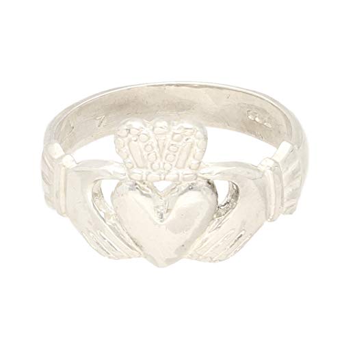Damen-Ring Sterling-Silber 925 Claddagh-Ring 13 mm...
