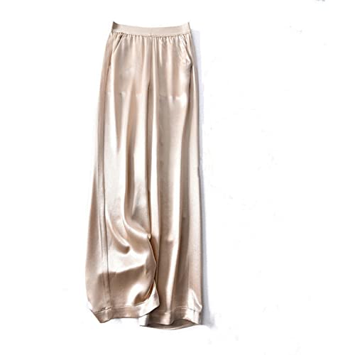 Damen Satin Hose Mit Weitem Bein - Sommer...