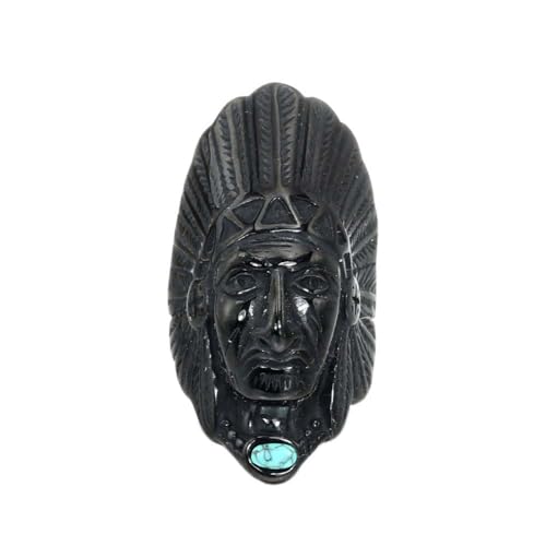 PAURO Herren Edelstahl Retro Tribal Eingeborener...