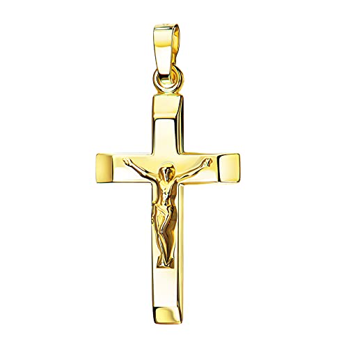 JEVELION Kruzifix-Anhänger 585 Gold 14 Karat...