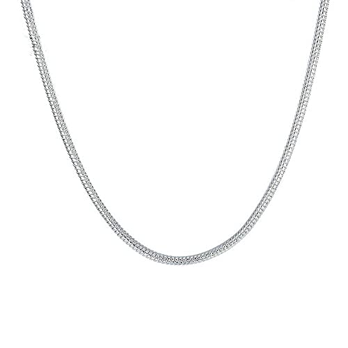 ZHUDJ 2mm / 3mm 100% 925 Silber Schlangenkette...
