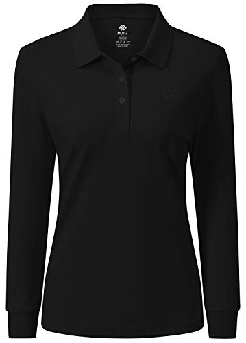 AjezMax Damen Golf Poloshirt Langarmshirt...