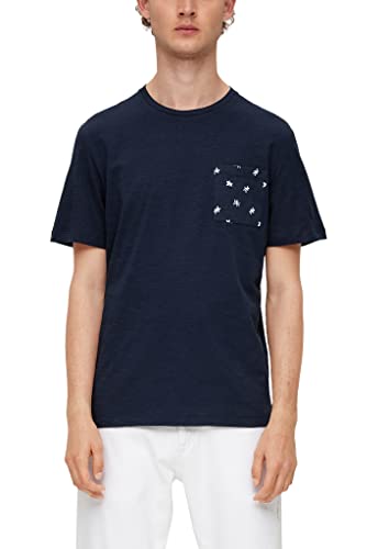 s.Oliver Herren T-Shirt Kurzarm ,Blau, M