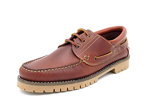 Casual Herren Bootsschuhe Leder Segelschuhe Dicke...