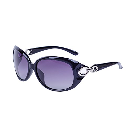Qixuan Polarisierte Damen-Sonnenbrille, mit Etui,...