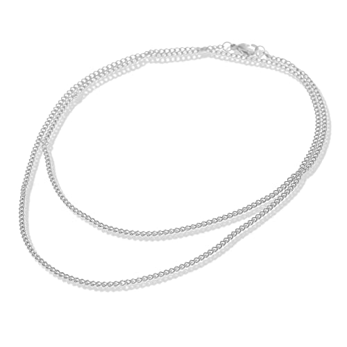 Made by Nami Halskette Silber aus Edel-Stahl -...