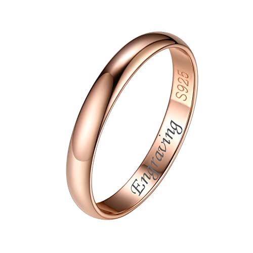 Silvora Klassischer Fingerring 925 Sterling Silber...