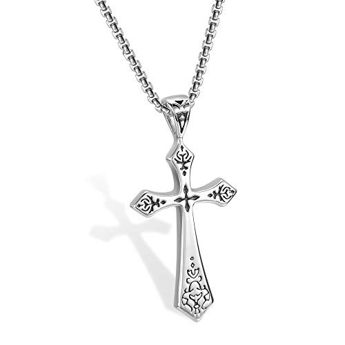 JSDDE Vintage Keltisches Kreuz Anhänger Halskette...