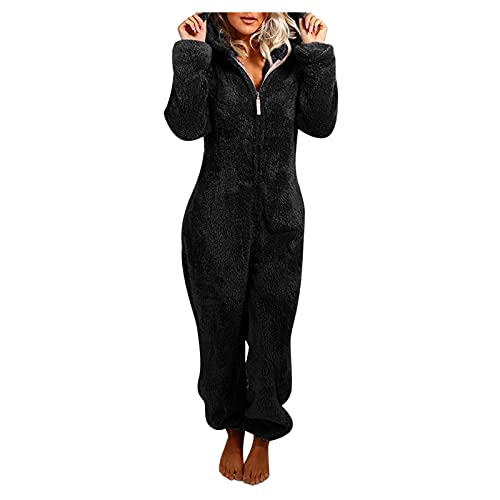 EMATOP Warmer Fleece Overall Damen Kuschelig...