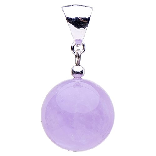 Anhänger aus echtem Amethyst & 925 Silber Kugel...