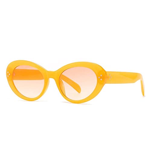 GKLDSFHUA Sonnenbrille Damen,Orangefarbener Rahmen...