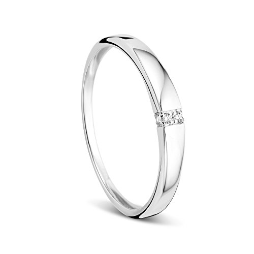 Orovi Damen-Ring Memoire Hochzeitsring Weißgold...