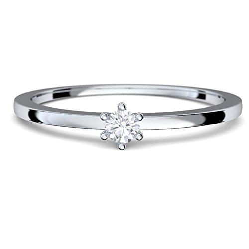 Verlobungsringe Weißgold Ring 585 Diamant Ring...