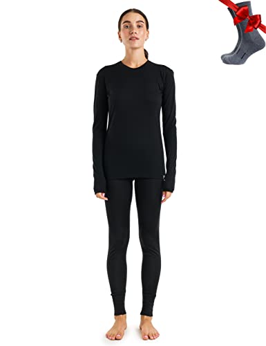 Merino.tech 100% Merino Unterwäsche Damen Set -...