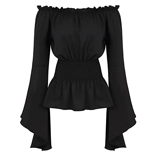 YEBIRAL Mittelalter Kleidung Damen Gothic Bluse...