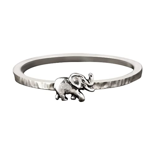 Silber Ringe 925 Frauen Elefant Ring Retro Silber...
