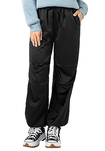 Sublevel Damen Parachute Satin Hose Black M
