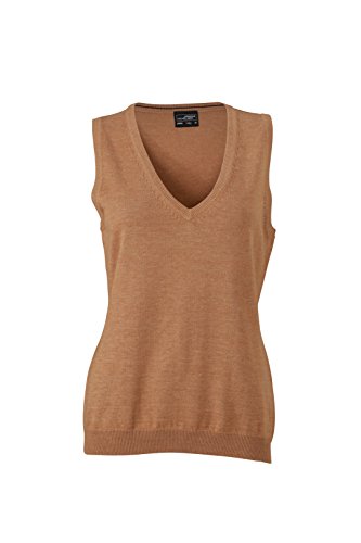 James & Nicholson Damen V-Neck Pullunder, Beige...