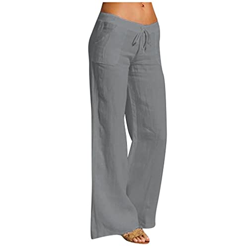 min-bmao Leinenhose Damen Sporthosen, Baumwollhose...