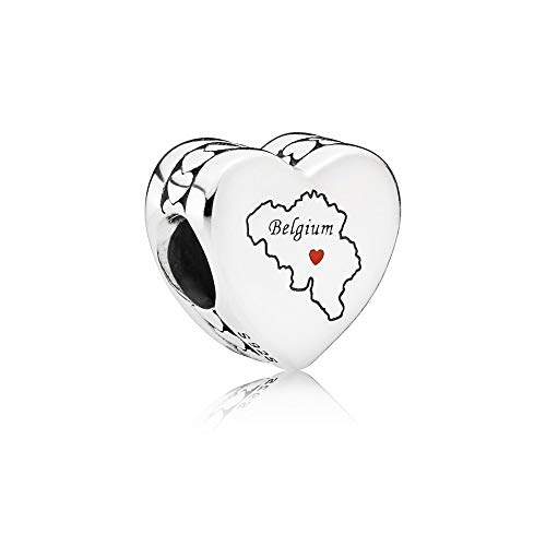 PANDORA Charm 'Herz Belgien' silber 792015_E003