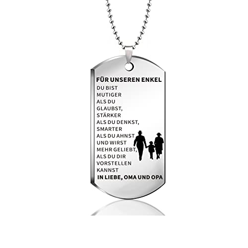 HAYOUWAY Halskette Herren mit Anhänger, Dog Tag...