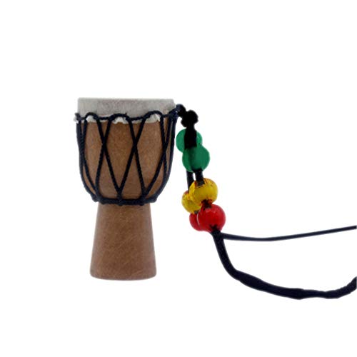 HEALLILY Afrikanische Trommel Halskette Holz Mini...