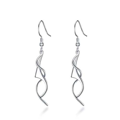 Spiralförmige Ohrringe aus Sterlingsilber