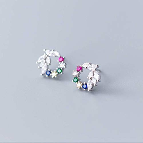 WOZUIMEI S925 Silberohrringe Damen Dame Blatt Laub...