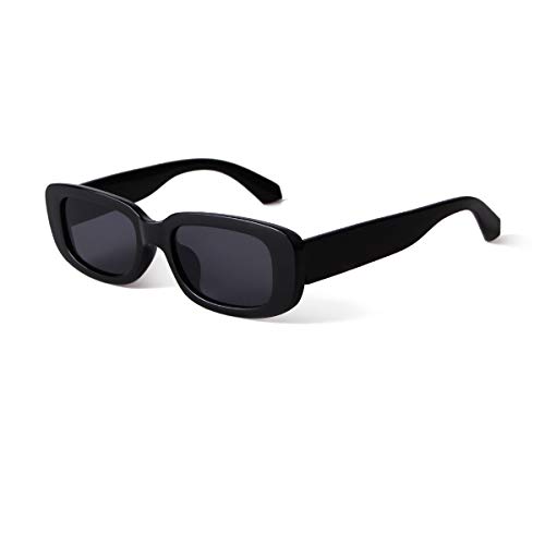 YOJUED Vintage rechteckige Sonnenbrille für Damen...