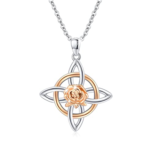 Keltische Kette Halskette für Damen 925 Sterling...