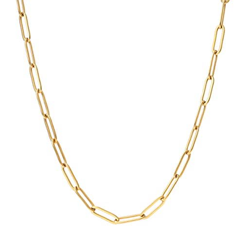 Made by Nami Halskette Gold aus Edelstahl - 60-cm...