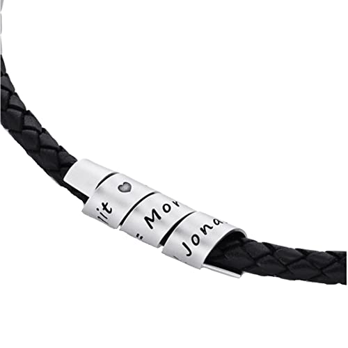 Namenskette Herren Gravurschmuck Lederkette...