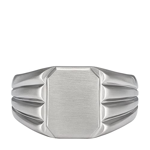 Fossil Edelstahl Silber Ring Für Männer