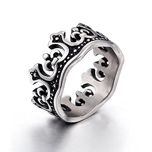 YANGFJcor Kronenring Für Herren, Punk Vintage...