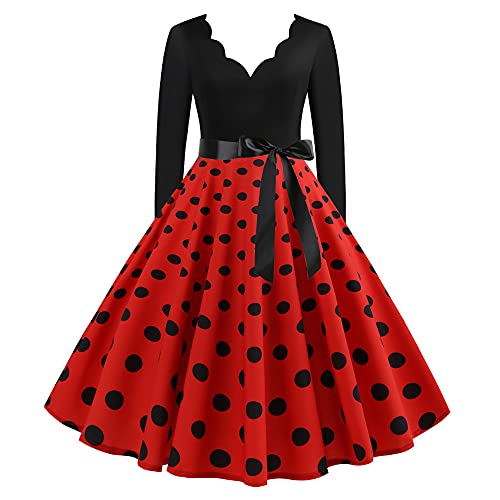 1950er Rockabilly Petticoat Kleid Damen...