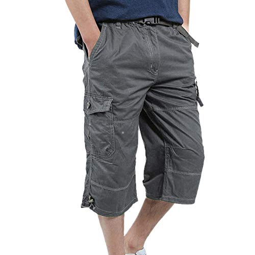 3/4 Hose Herren Cargo Shorts Männer Bermuda...