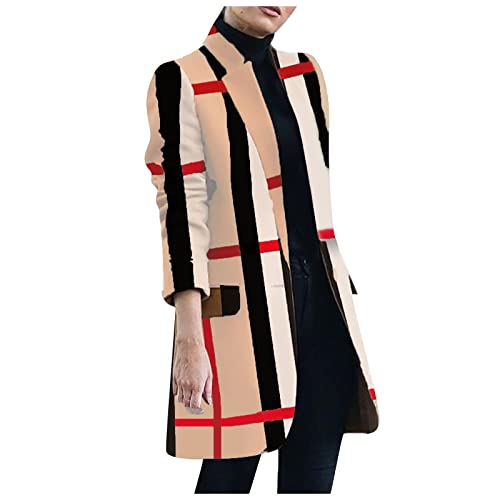 Azruma Damen Jacke Elegant Vintage Drucken Button...
