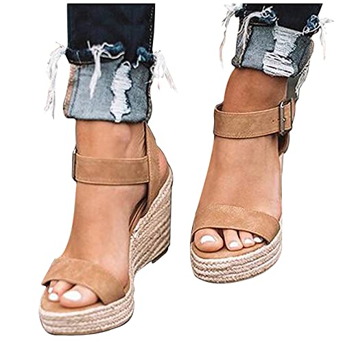 Damen Keilabsatz Sandalen Mittlerer Absatz...