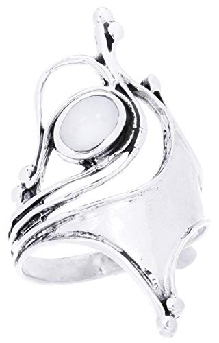WINDALF Langer Damen Ring VENICE 30 mm Weißes...