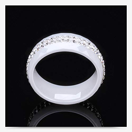 Zuiaidess Keramik Ring,Romantische Klar Weiß...