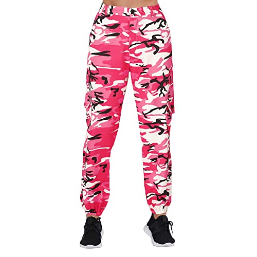 EHSIJAI Damen-Hose, Damenhose, Camouflage-Hose,...