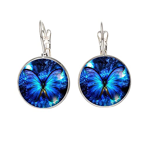Chic blaue Schmetterling-Ohrringe für Frauen,...