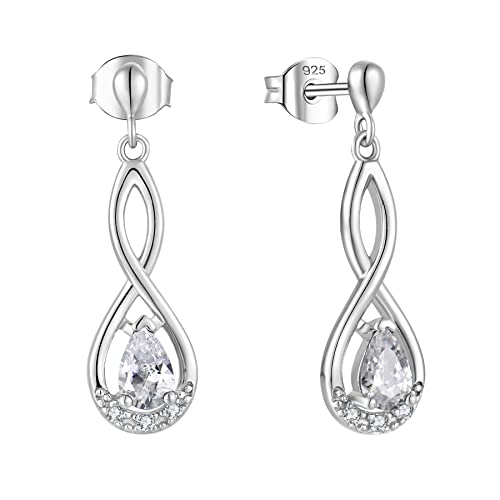 JO WISDOM Ohrringe Hängende Unendlichkeit Silber...