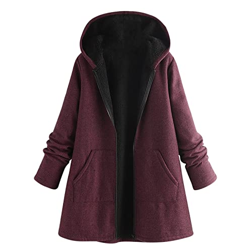 AACH Damen Jacke Winter Warme Sweatjacke Große...
